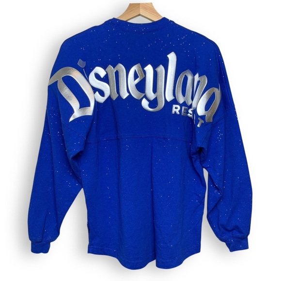 Disneyland Spirit Jersey XS Wishes Come True Disney Glitter Blue Silver - Picture 2 of 14